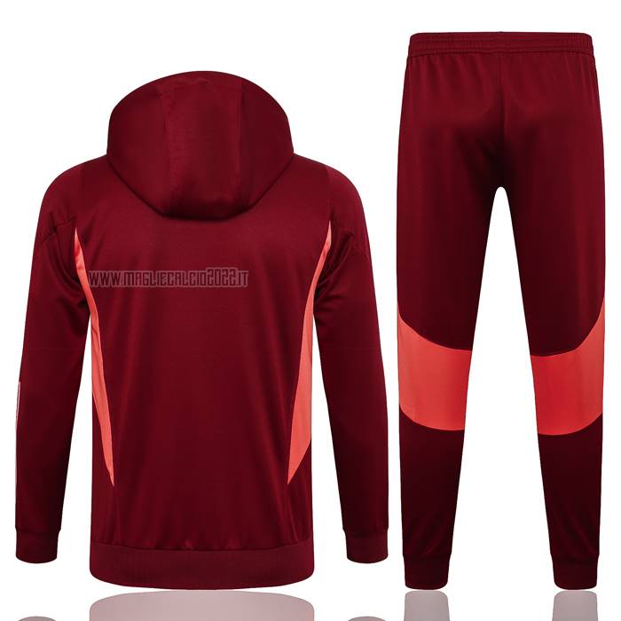 Tuta da Track de Felpa del Manchester United 2023-2024 Rosso Oscuro